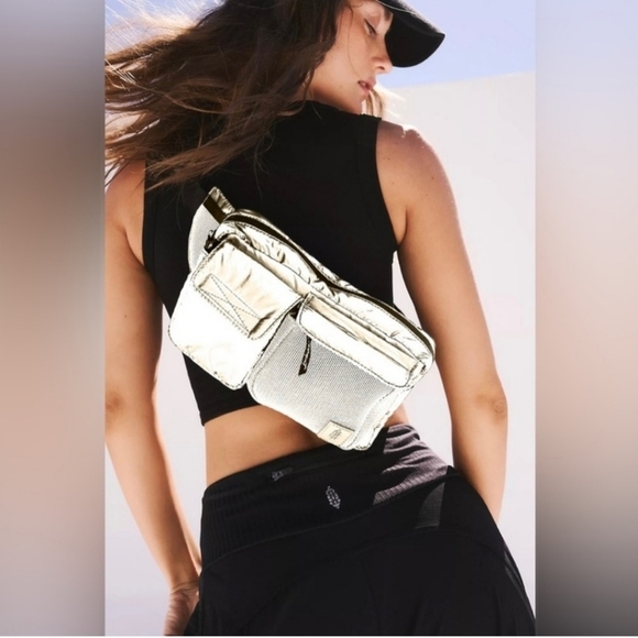 FP Movement by Free People Handbags - Free People Courtside Cargo Sling Bag Nylon Fannie Pack Crossbody Ivory